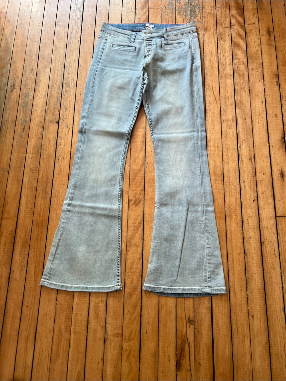 Roxy Light Blue Flare Jeans - Women's Wide Leg
